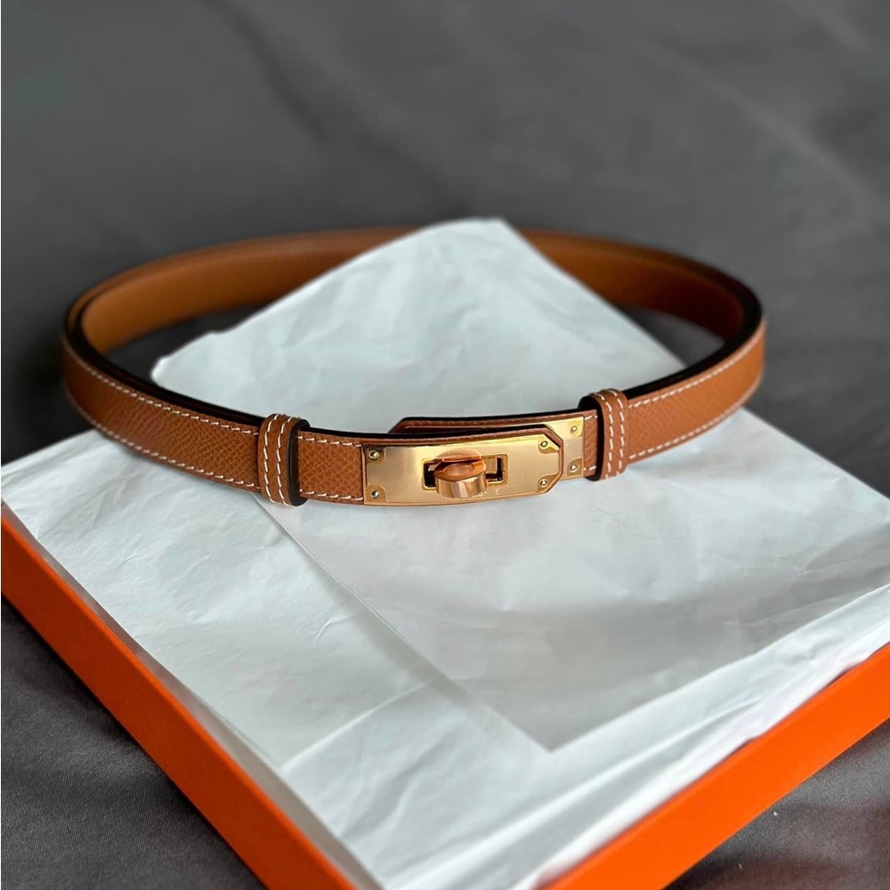 Hermes Kelly Belt Gold ghw